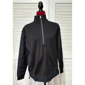 Athleta Women's Black Triumph Hybrid Half Zip Sweatshirt Size Small 3149